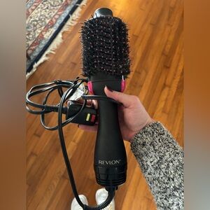 Revlon Black and Pink Hair-dryer brush